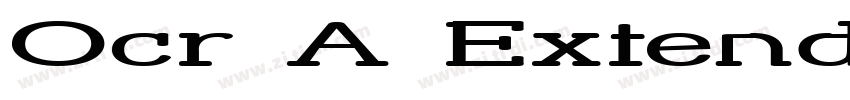 Ocr A Extend字体字体转换